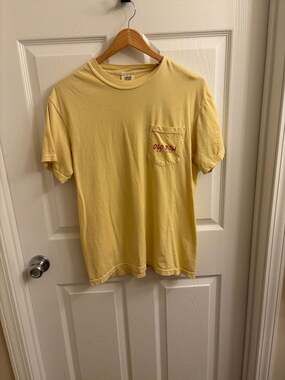 Old Row New Boot Goofin Pocket T-Shirt Yellow Size Medium